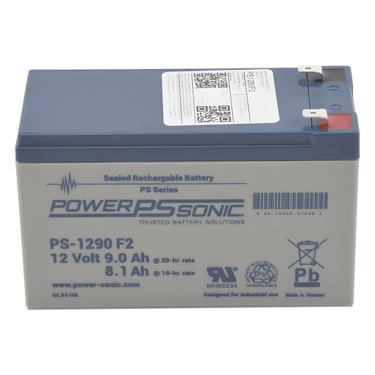 Batería 12V, 9AH, Para Respaldo, Tecnologías AGM/VRLA, 5 Años Vida Útil, Terminales F2, Reconocida UL