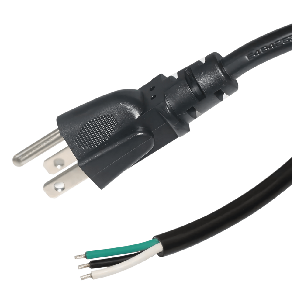 Cable de Alimentación Eléctrica para 120-240 Vca | 1.8 Metros (5.91 Pies) | 3 Fases | Cables Libres