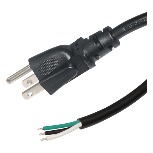 Cable de Alimentación Eléctrica para 120-240 Vca | 1.8 Metros (5.91 Pies) | 3 Fases | Cables Libres