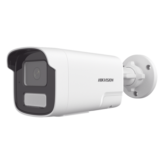 Cámara IP Bala 4 Megapixel (2560×1440) / Smart Hybrid Light IR+White Light 50 m (164 ft) / Detección Humana y Vehicular / Audio Bidireccional Integrado / WDR 120 dB / IP67 / PoE / H.265+ / Slot microSD 512 GB