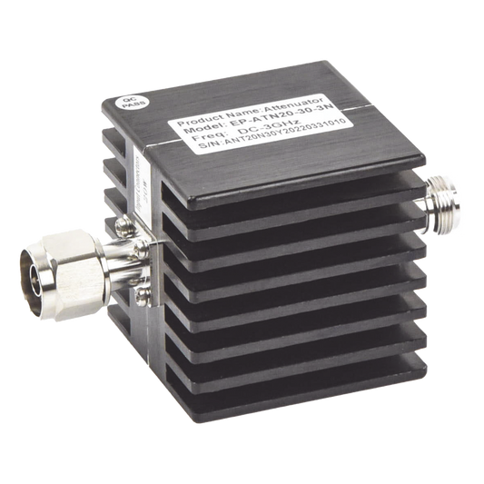 Atenuador en Línea de 30 dB / 20 Watt Máx. / CD-3 GHz / Interiores / N macho - N hembra.