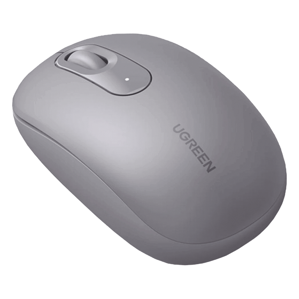 Mouse Inalámbrico 2.4G 800/1200/1600/2400 DPI | Función de 3 botones | Alcance 10m | Silencioso |  Ergonómico | Anti-caída y Anti-interferencias | Batería Alcalina AA incluida  | Color Grey.