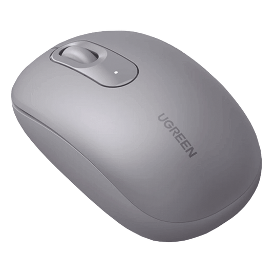 Mouse Inalámbrico 2.4G 800/1200/1600/2400 DPI | Función de 3 botones | Alcance 10m | Silencioso |  Ergonómico | Anti-caída y Anti-interferencias | Batería Alcalina AA incluida  | Color Grey.
