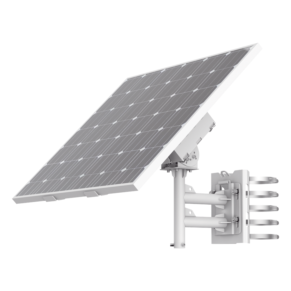 Kit Solar de alimentación / Panel Solar / Batería de Respaldo de Litio 360 Wh / 2 Salidas de 12 Vcd / Accesorios de Instalación / Uso en Exterior IP66