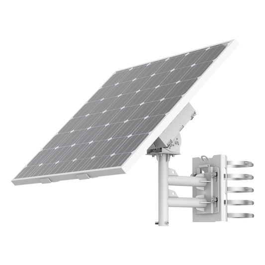 Kit Solar de alimentación / Panel Solar / Batería de Respaldo de Litio 360 Wh / 2 Salidas de 12 Vcd / Accesorios de Instalación / Uso en Exterior IP66