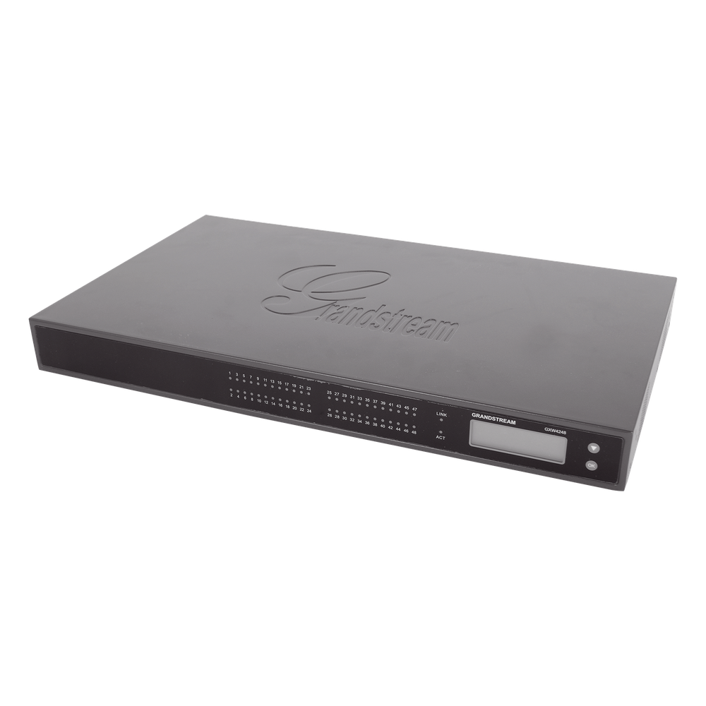Adaptador VoIP GrandStream de 48 FXS 2 puertos telco 50 pins p/montaje en rack