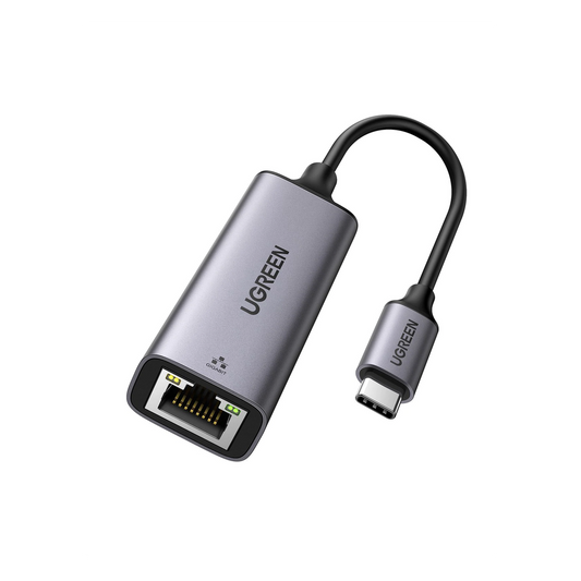 Adaptador de Red USB-C 3.1 (5 Gbps) a RJ45 | Thunderbolt 3 | Admite 10/100/1000 Mbps |  Chip Inteligente | Amplia Compatibilidad | Caja de Aluminio | Longitud del cable 10 cm.