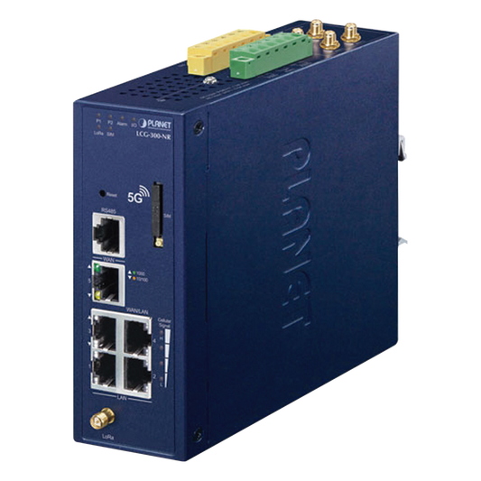 (LoRa) Gateway Industrial LoRaWAN Celular 5G NR Con  5 Puertos 10/100/1000T