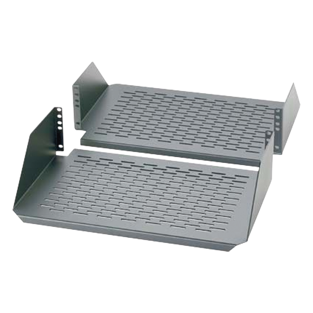 Charola Para Soportar Equipos en Rack de 19in, Ventilada, Frontal y Posterior, Capacidad de 136 Kg, 3UR