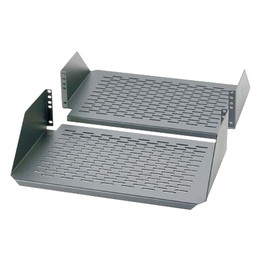 Charola Para Soportar Equipos en Rack de 19in, Ventilada, Frontal y Posterior, Capacidad de 136 Kg, 3UR