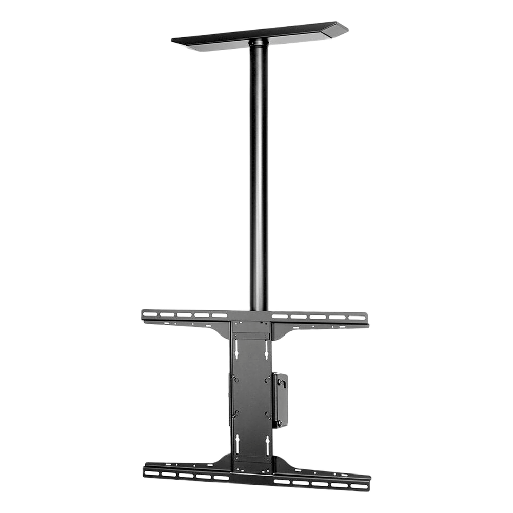 Soporte de techo universal para Pantallas de 32" a 90" / Capacidad de Carga 68.2 kg / Patrón de Montaje hasta 600 x 400 mm / Columna de Aluminio de 36" / Inclinación Ajustable -5° a 20°