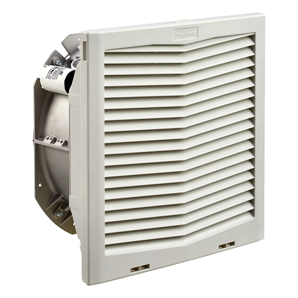 Ventilador Con Filtro de Montaje Lateral HF13, Con Flujo de Aire de 395 CFM, 115 Vca, Color Gris Claro