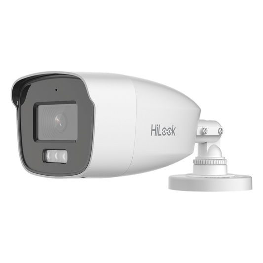 [Dual Light + ColorVu] Bala TURBOHD 3K megapixel / 40 mts IR + 40 mts luz blanca / Lente 2.8 (104° de Visión) / Exterior IP66 / Audio por Coaxitron / TVI-AHD-CVI-CVBS / Metal  / Smart-Hybrid light