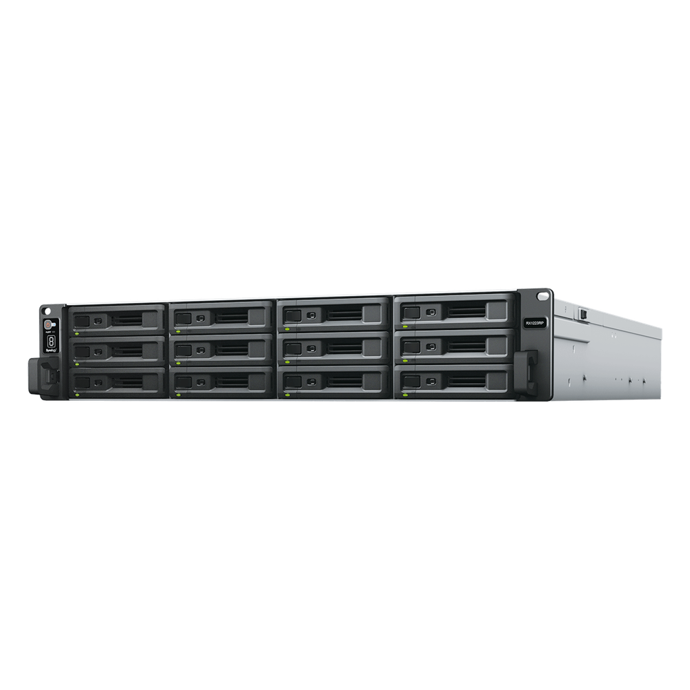 Unidad de Expansión RX1223RP | 12 Bahías HDD/SSD SATA 3.5" o 2.5" | Fuente de Alimentación Redundante | Compatible con Synology DSM | Plug-and-Play.