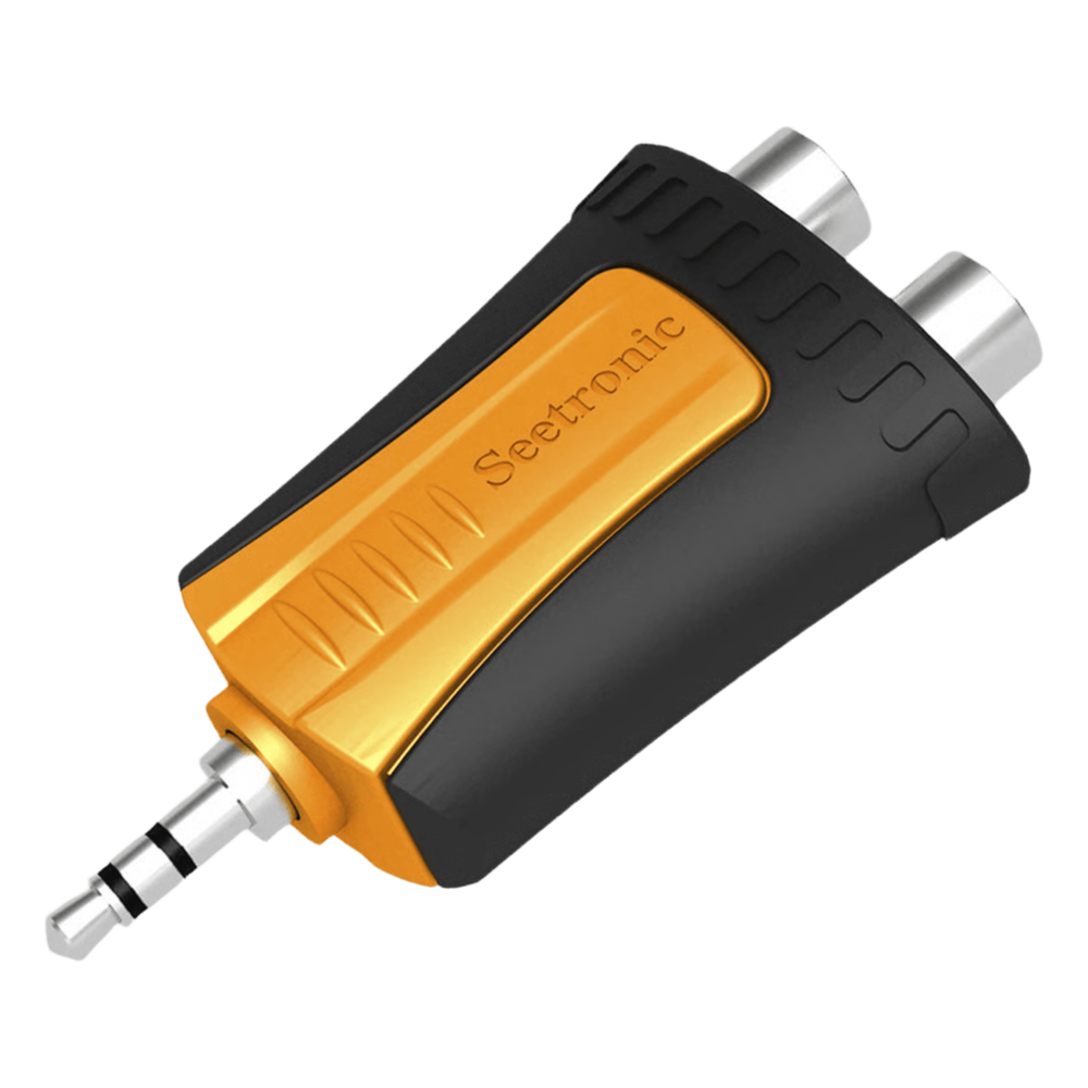 Conector Estéreo | 3.5 mm - 2 x conector Hembra RCA | Adaptador de Carcasa de Plástico