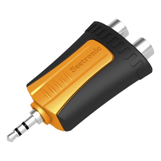 Conector Estéreo | 3.5 mm - 2 x conector Hembra RCA | Adaptador de Carcasa de Plástico