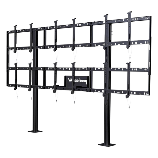 Soporte Modular para Video Wall Pedestal / Configuración 3x2 / Para Pantallas 46" a 55" / Hasta 5" de Profundidad (127 mm) / Ajuste Sin Herramientas / 8 Puntos de Alineación / Estructura de Aluminio / Compatibilidad VESA 200x2