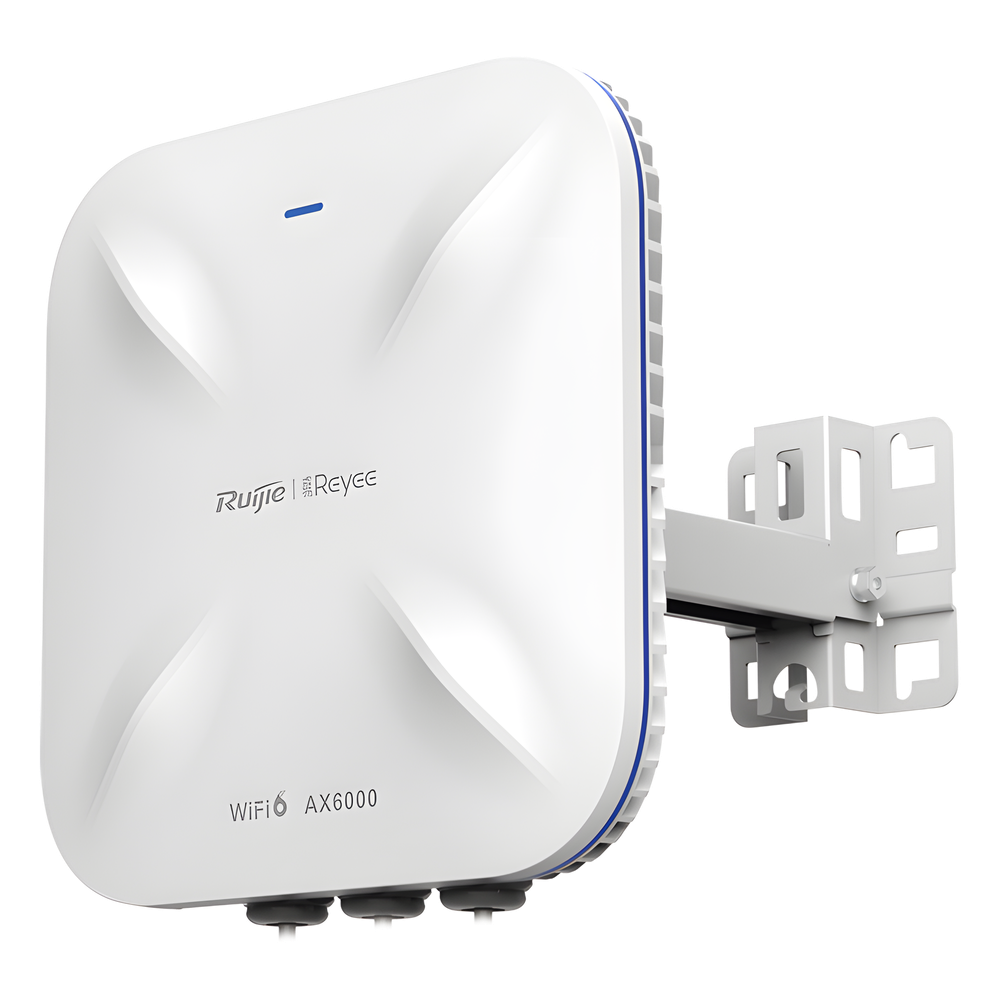 Punto de Acceso Mesh Wi-Fi 6 Industrial para Exterior Omnidireccional 5.95Gbps, MU-MIMO 4x4, 360°, Filtros Anti Interferencia y Auto Optimización con IA, puerto eth 2.5G y SFP