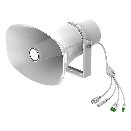 Altavoz SIP IP para Voceo y Paging / 2 Líneas SIP / Potencia 30W / IP66 Exterior / Alimentación PoE / Compatible con Conmutadores SIP / Montaje en Pared