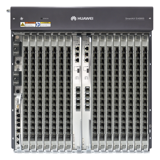 OLT GPON OptiXAccess Carrier Class con 1 tarjeta de 16 puertos GPON, 15 ranuras, 2 Fuentes de alimentación DC, 11 UR