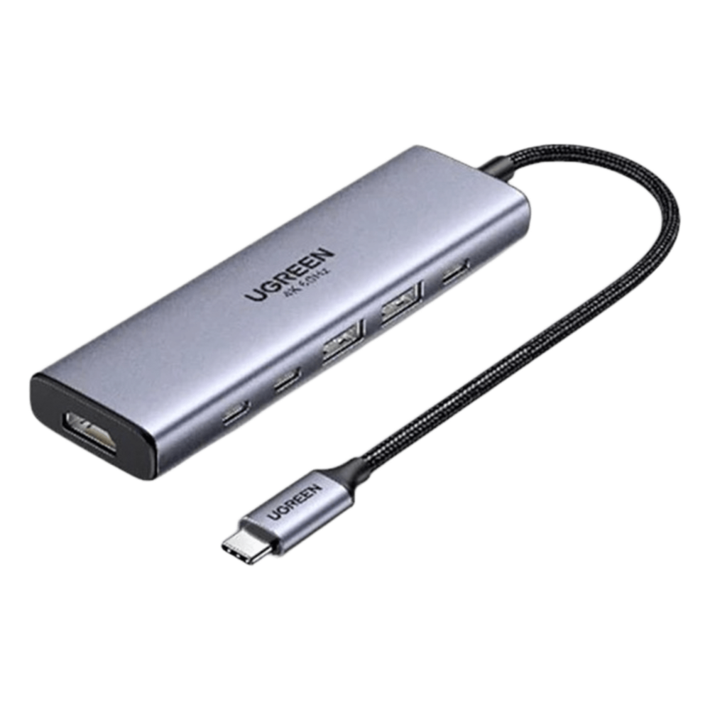 Hub USB-C 6 en 1 / HDMI 4K@60Hz / 2x USB-A 3.2 Gen 2 (10 Gbps) / 2x USB-C 3.2 (10 Gbps) / PD 100W / Compatibilidad Universal / Driver-Free / Aluminio