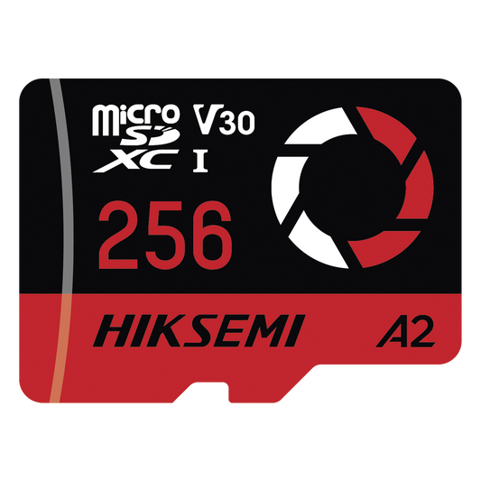 Memoria microSD / 256 GB / 180 MB/s Lectura / 150 MB/s Escritura / V30 U3 A2 / Para Drones y Cámaras de Acción / HIKSEMI CAPTURE E3