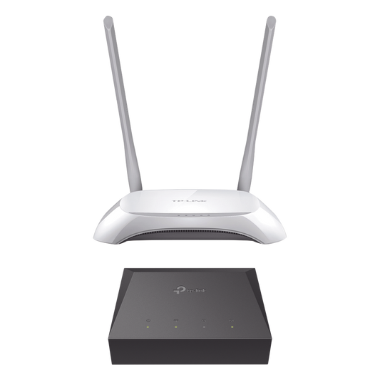 Kit de ONU Gigabit XZ000G3 con Router Inalámbrico WISP con Configuración de fábrica personalizable, 2.4 GHz, 300 Mbps, 4 Puertos LAN 10/100 Mbps, 1 Puerto WAN 10/100 Mbps, control de ancho de banda