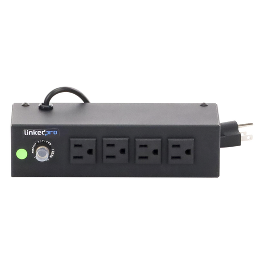 Tomacorriente de 4 Contactos (NEMA 5-15R) Voltaje Entrada/Salida: 120Vca/10A Max. Opción de Instalación en Escritorio o Pared