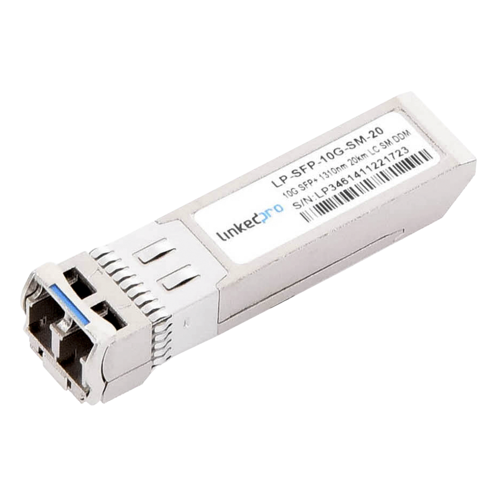Transceptor Óptico SFP+ (Mini-Gbic) / Monomodo 1310 nm / 10 Gbps / 10GBASE-LR / Conectores LC/UPC Dúplex / DDM / Hasta 20 km