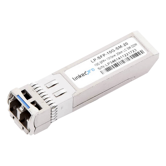 Transceptor Óptico SFP+ (Mini-Gbic) / Monomodo 1310 nm / 10 Gbps / 10GBASE-LR / Conectores LC/UPC Dúplex / DDM / Hasta 20 km