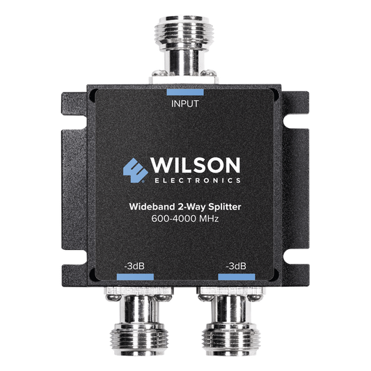 Divisor de potencia (Splitter) de dos vías para 600-4000 MHz.