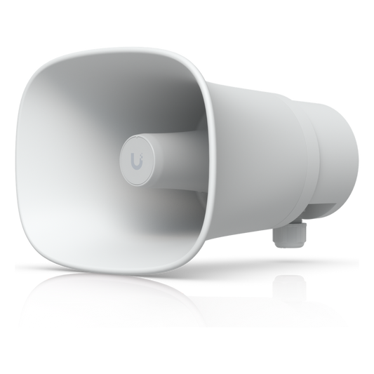UniFi Protect AI Horn Speaker, Altavoz IP 120 dB, PoE+, Alerta AI Avanzada, Montaje Pared, Esquina y Poste, IP66