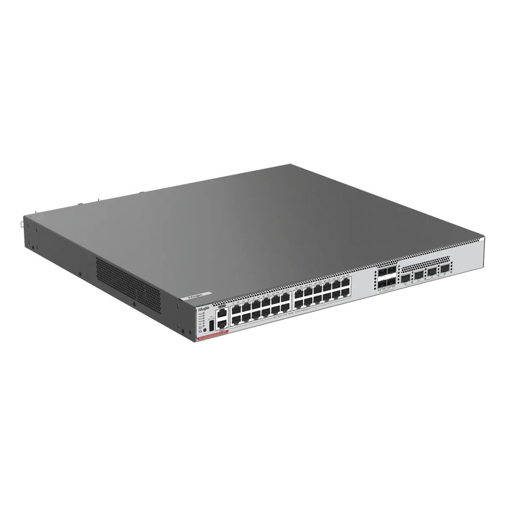 Switch Core 24 Puertos PoE 802.3bt Class 2 (FULL Hi-PoE 90 W) Capa 3 Multi-Gigabit 10G y SFP28 25G (No Incluye Fuentes de Poder)
