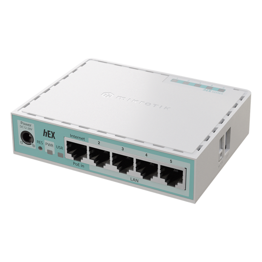 (Hex Version 2024) Router con 5 Puertos Gigabit Ethernet, 1 Puerto USB / CPU ARM Doble Nucleo/ RAM 512 MB/ Balanceo de Cargas