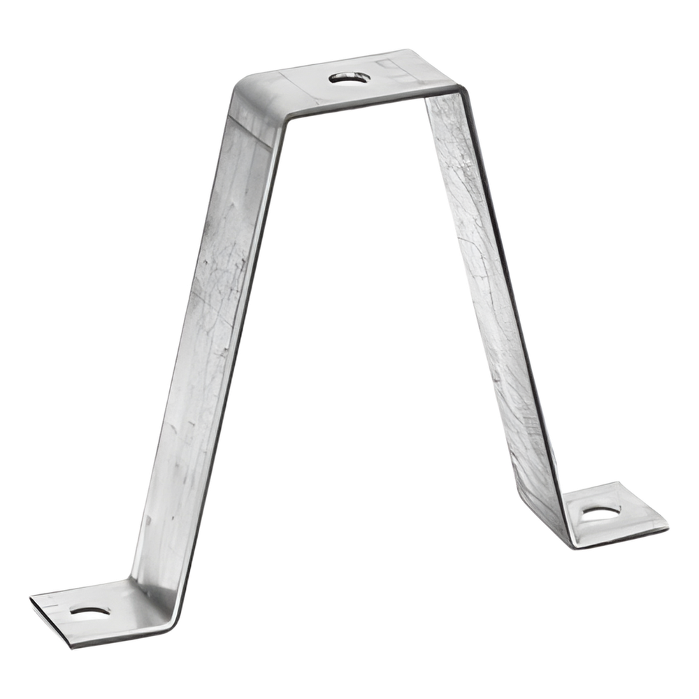 Soporte doble para sujetador universal, ideal para instalación en techo, con acabado Electro Zinc para varilla de 1/4 y 5/16