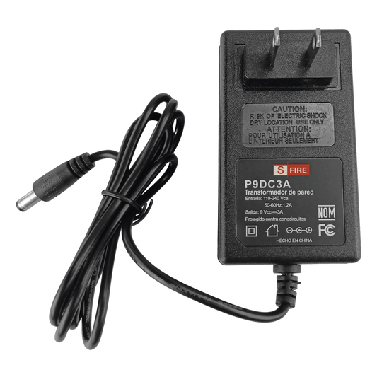 9 Vcc / 3 A / Fuente de poder / Voltaje de Entrada de 100-240 Vca / Para Usos Múltiples / Video Vigilancia, Acceso, Asistencia, Alarmas, Etc.