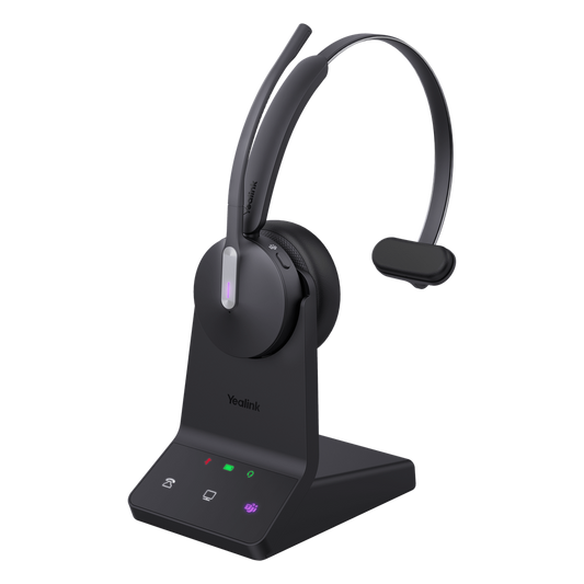 Diadema Inalámbrica WH64 Mono de Yealink con Certificación Teams y Altavoces de 30 mm para Audio HD