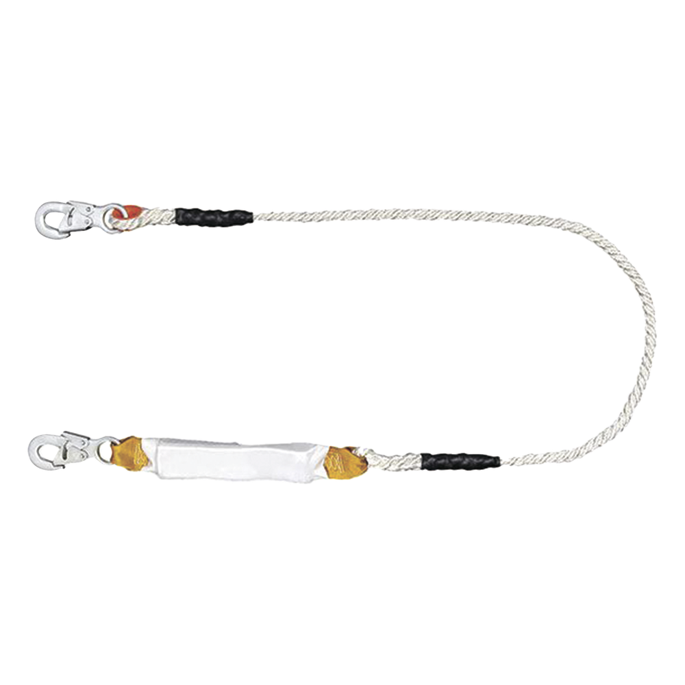 Amortiguador con Cable de Protección de  Nylon y 2 Ganchos de Seguro Doble.