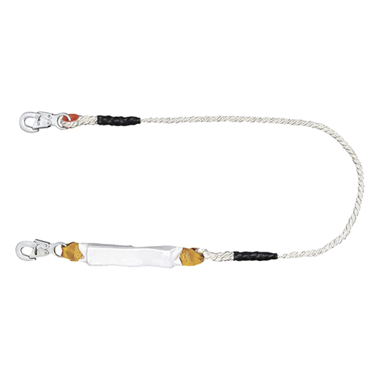 Amortiguador con Cable de Protección de  Nylon y 2 Ganchos de Seguro Doble.