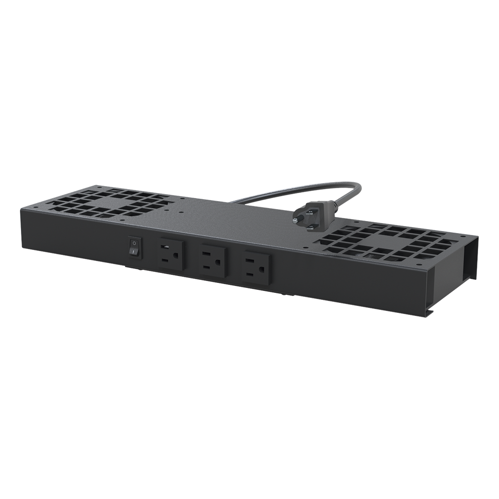 Kit de 2 Ventiladores (12 x 12 cm) con 3 Tomas de Corriente 110 Vca/50 Hz con Clavija