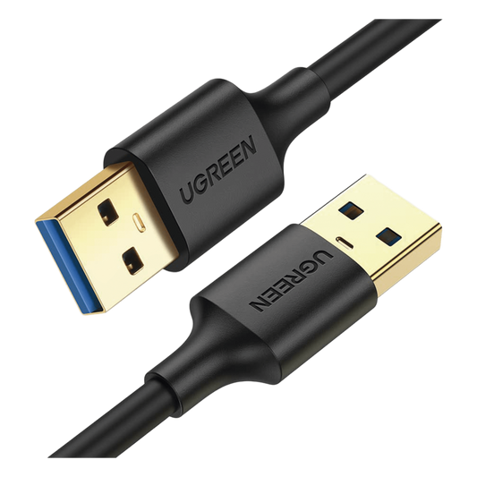 Cable USB-A 3.0 a  USB-A 3.0 / 3 Metros / Macho a Macho / Conector Niquelado / Núcleo de Cobre Estañado / Blindaje Múltiple / Velocidad 5Gbps / No Requiere Controlador / Compatible con USB 2.0 Y USB 1.1