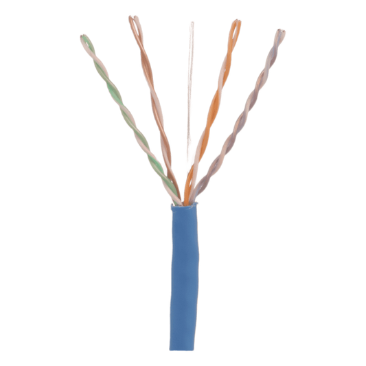 Bobina de Cable UTP 305 Metros (1000 Pies) de Cobre, TX6000™ PanNet, Azul, Categoría 6 (24 AWG), CMP (Plenum), de 4 Pares