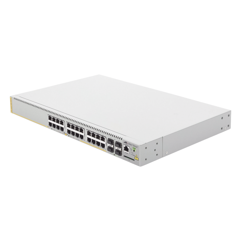 Switch PoE+ Administrable CentreCOM GS970M, Capa 3 de 24 Puertos 10/100/1000 Mbps + 4 SFP Gigabit, 370 W