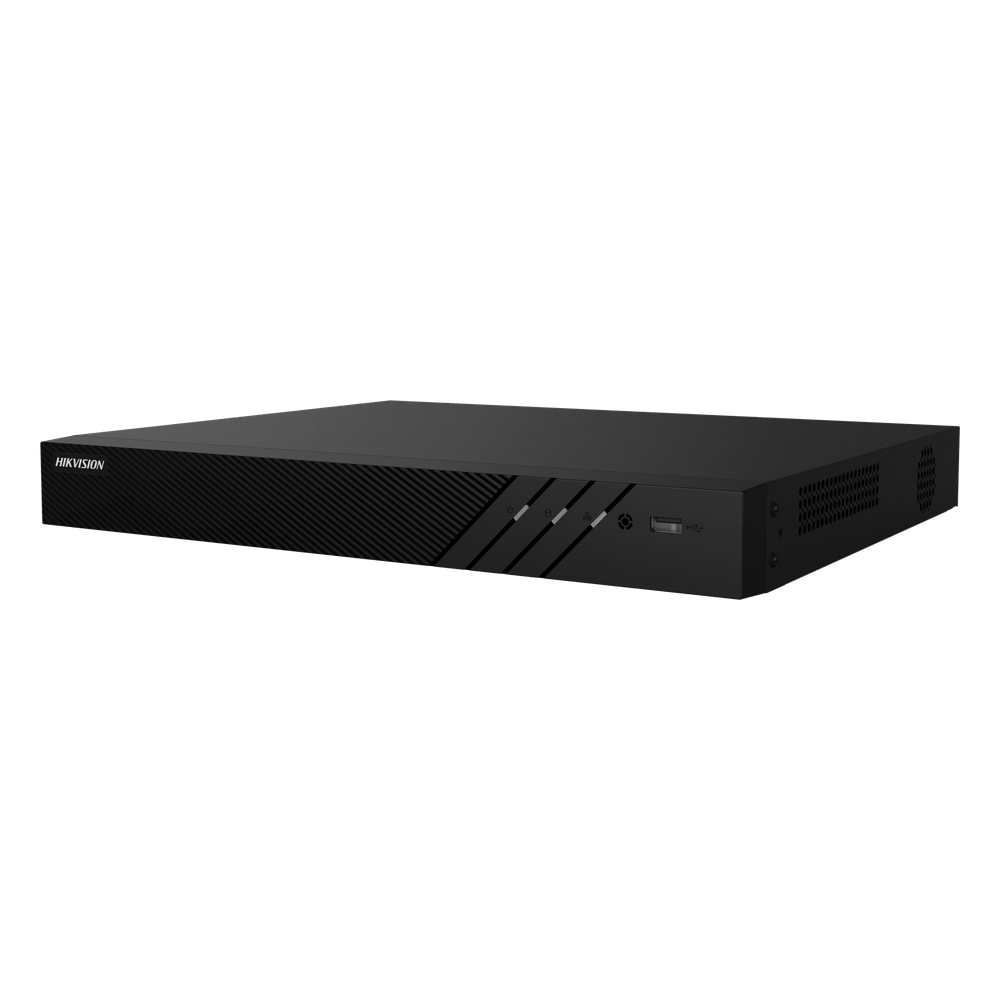 NVR 8 Megapixel (4K) (Compatible con Cámaras ACUSENSE) / 16 canales IP / 16 Puertos PoE+ / 2 Bahías de Disco Duro / Salida de Vídeo en 4K / 300 Metros PoE Modo Extendido