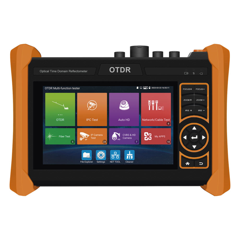 Tester Profesional OTDR y Video | Fibra Óptica | Cámaras IP | Cableado y Redes| Pantalla 5.4" Táctil | Soporta 4K/8K | HDMI/VGA | Medidor Potencia Óptica | Alcance 150KM | Localizador Fallos VFL | PoE Integrado | WiFi | In