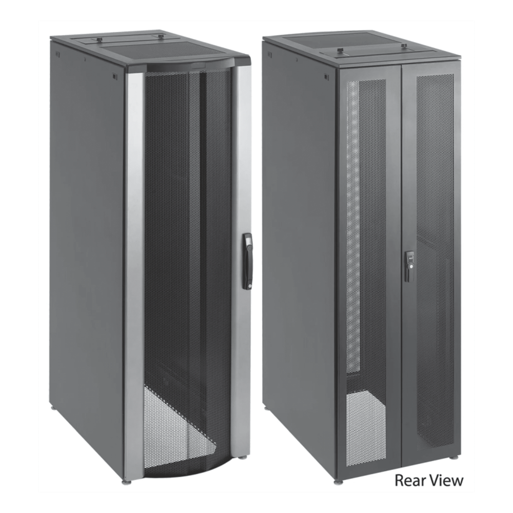 Gabinete para Servidores ProLine FloTek 42 UR Con Puertas Perforadas Alta Ventilación, Profundidad Extendida 1200 mm y Ancho 600 mm Acero Color Negro