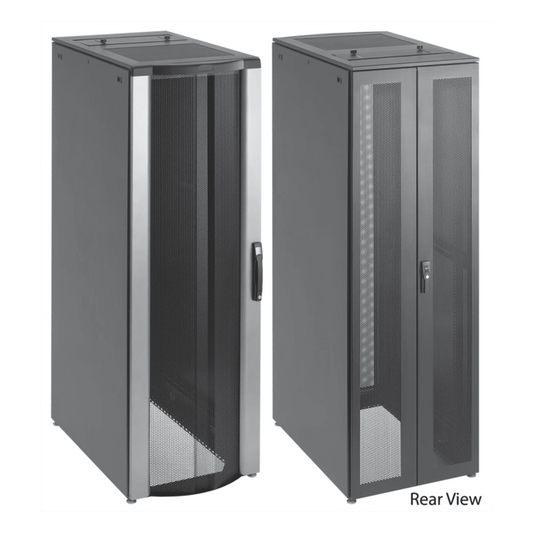 Gabinete para Servidores ProLine FloTek 42 UR Con Puertas Perforadas Alta Ventilación, Profundidad Extendida 1200 mm y Ancho 600 mm Acero Color Negro