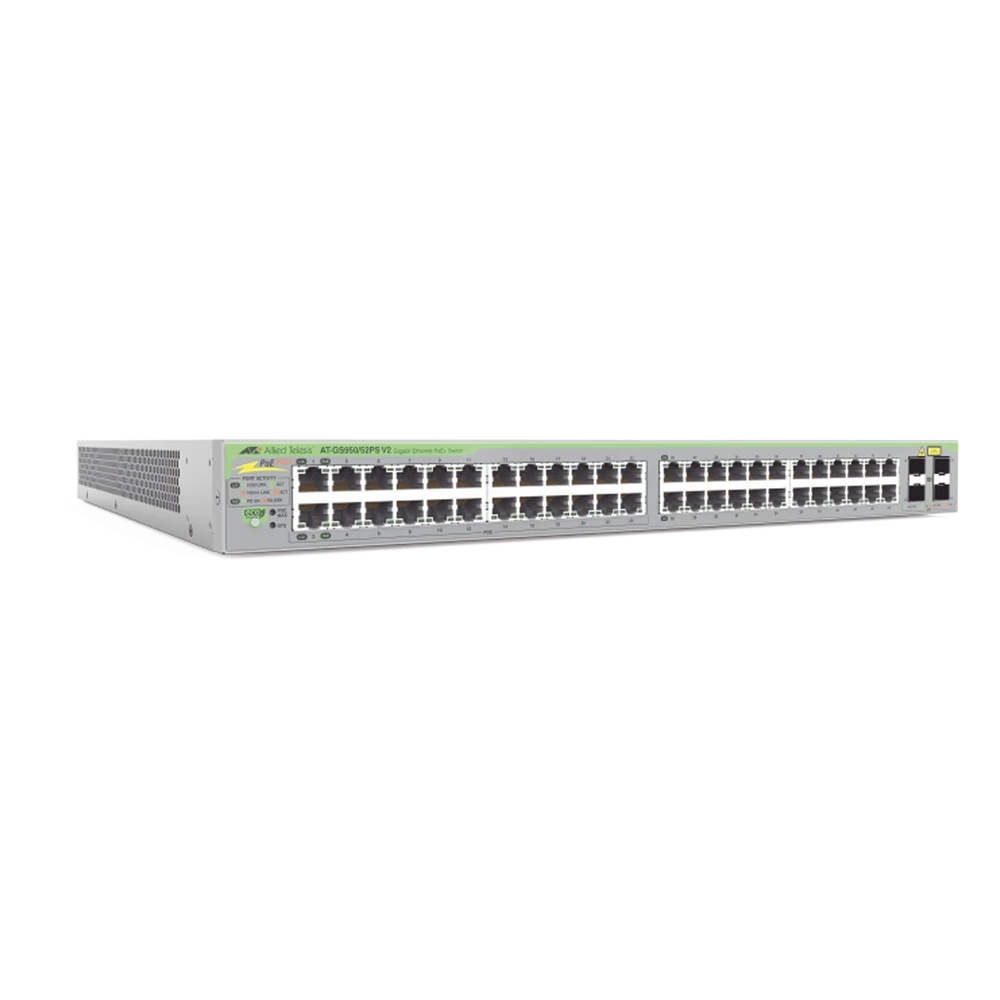 Gigabit webSmart switch, 48 Puertos Totales, 24c/PoE+ 10/100/1000T, 4 Puertos SFP