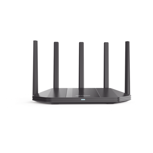 Router Inalámbrico / Wifi 6 / Hasta 3000 Mbps / MESH / Doble Banda AC (2.4 GHz y 5 GHz) / 4 Puertos 1000 Mbps /  5 Antenas Omnidireccional / Interior / Beamforming Optimizado /  Administración Gratuita desde la Nube