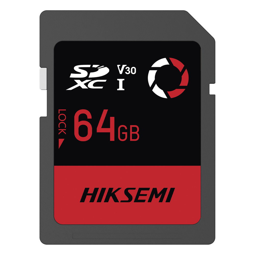 Memoria SD / 64 GB / 180 MB/s Lectura / 150 MB/s Escritura / V30 U3 / Para Drones y Cámaras de Acción / HIKSEMI CAPTURE E30